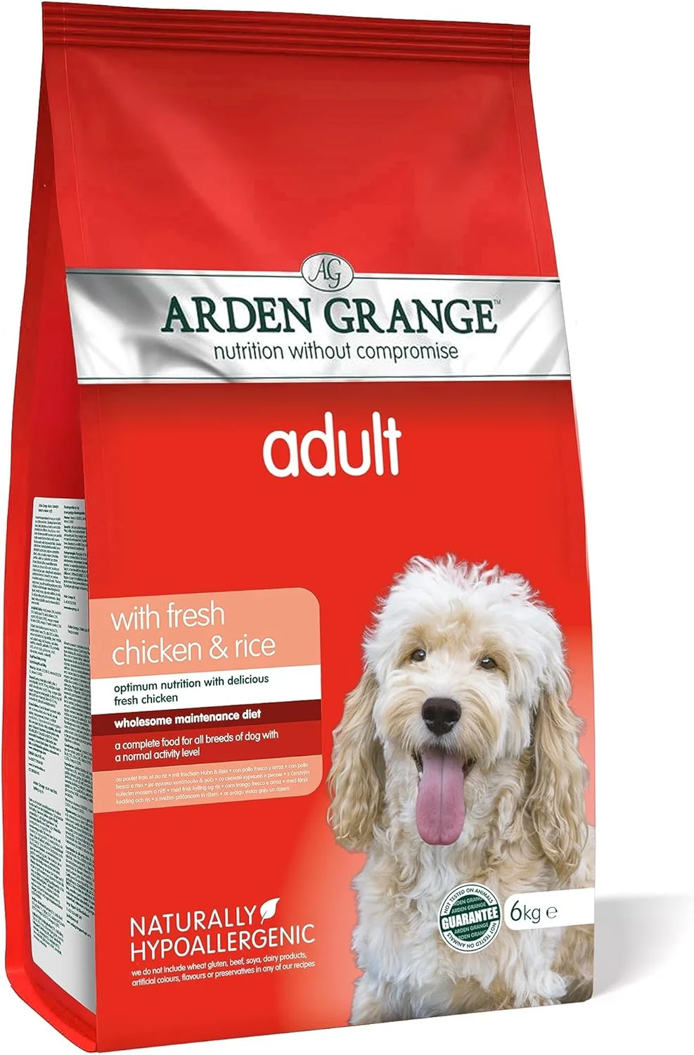 Arden Grange Adult Fresh Chicken & Rice Dry Dog Food - 6KG
