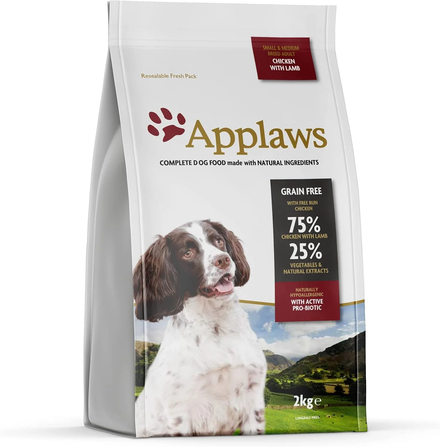 Applaws Dog Adult Chicken Lamb Small & Medium 2KG