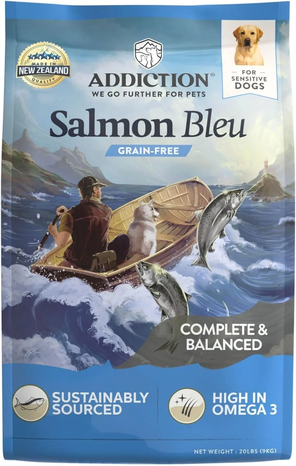 غذای خشک سگ ادیکشن سالمون بلو - 20 پوند