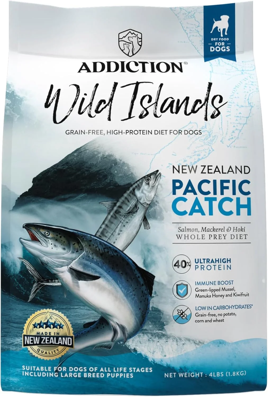 غذای خشک سگ ادیکشن مدل وایلد آیلندز با طعم ماهی اقیانوس آرام - 4 پوند