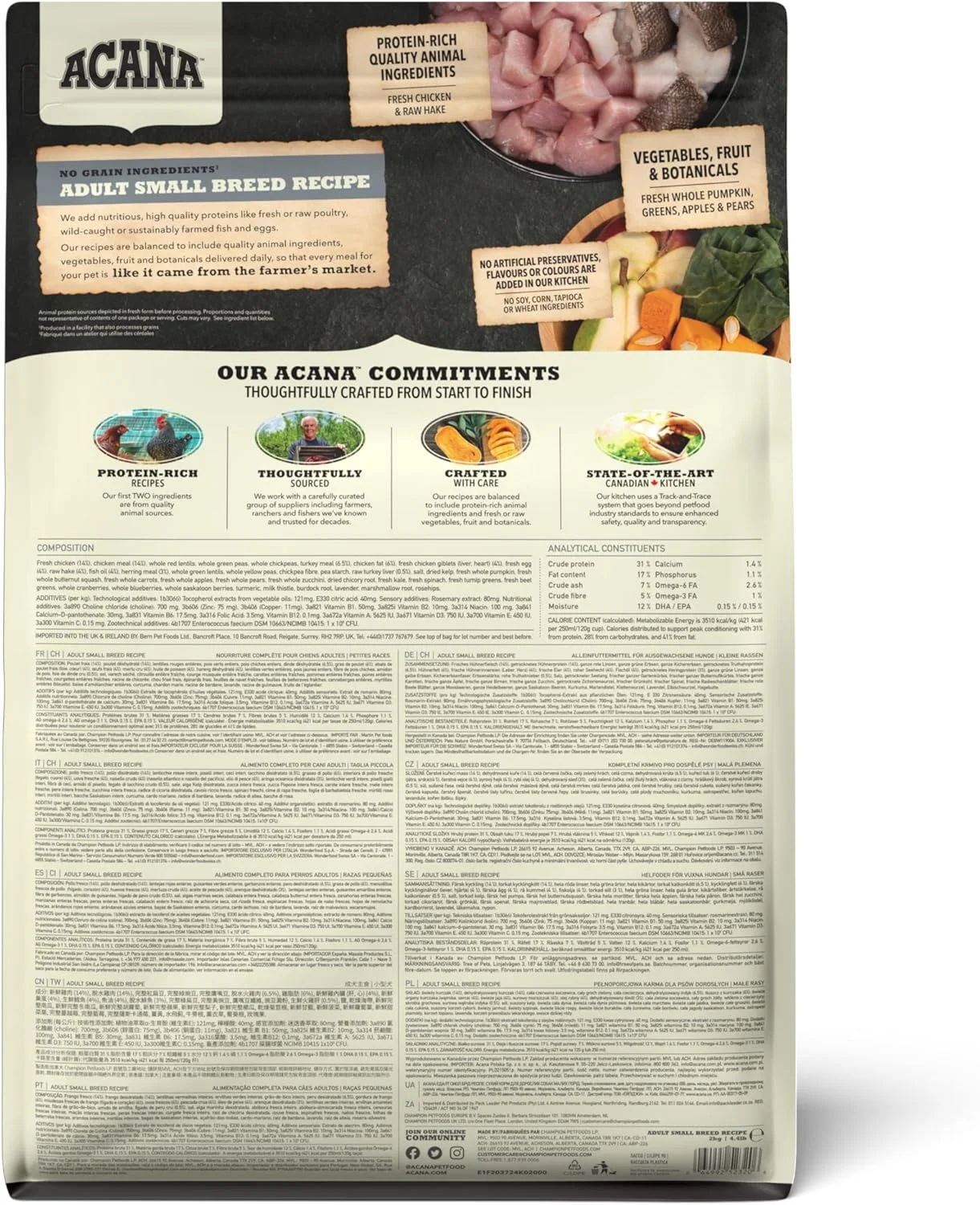 غذای خشک سگ نژاد کوچک بالغ آکانا - 6 کیلوگرم