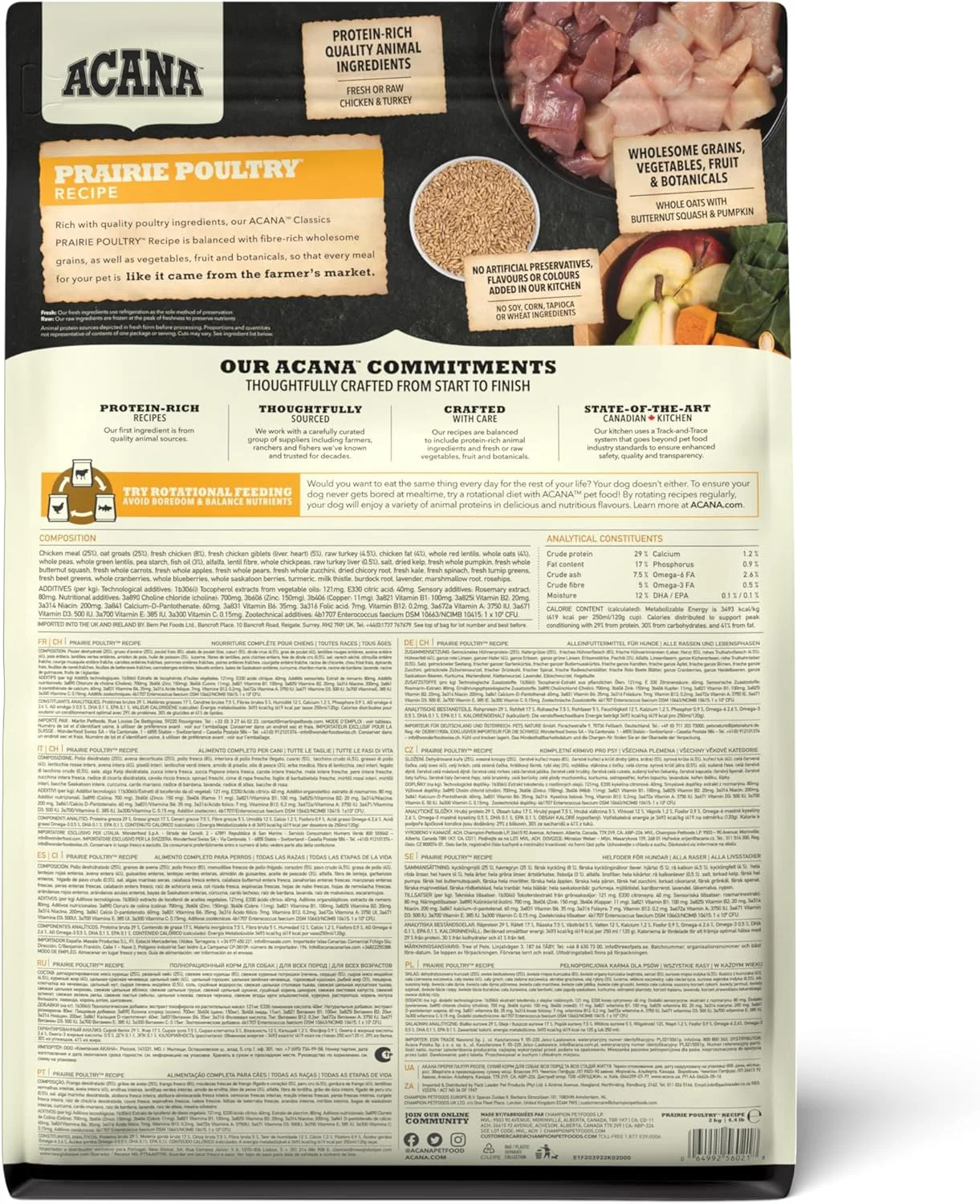 غذای خشک سگ با طعم مرغ کلاسیک آکانا - 2 کیلوگرم