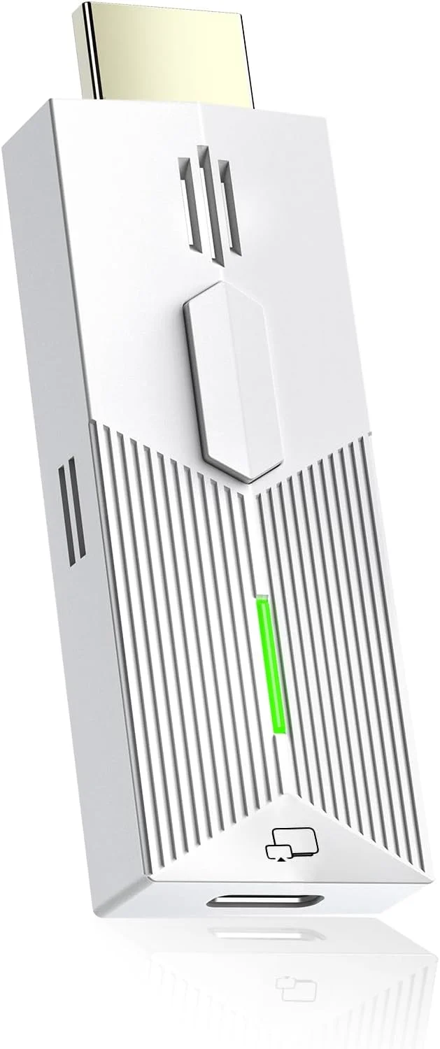 دانگل آداپتور نمایشگر بی سیم HDMI 1080P@60Hz، AirPlay/Miracast 5GHz برای تلویزیون/پروژکتور (سازگار با تلفن هوشمند، تبلت، PC/Mac)