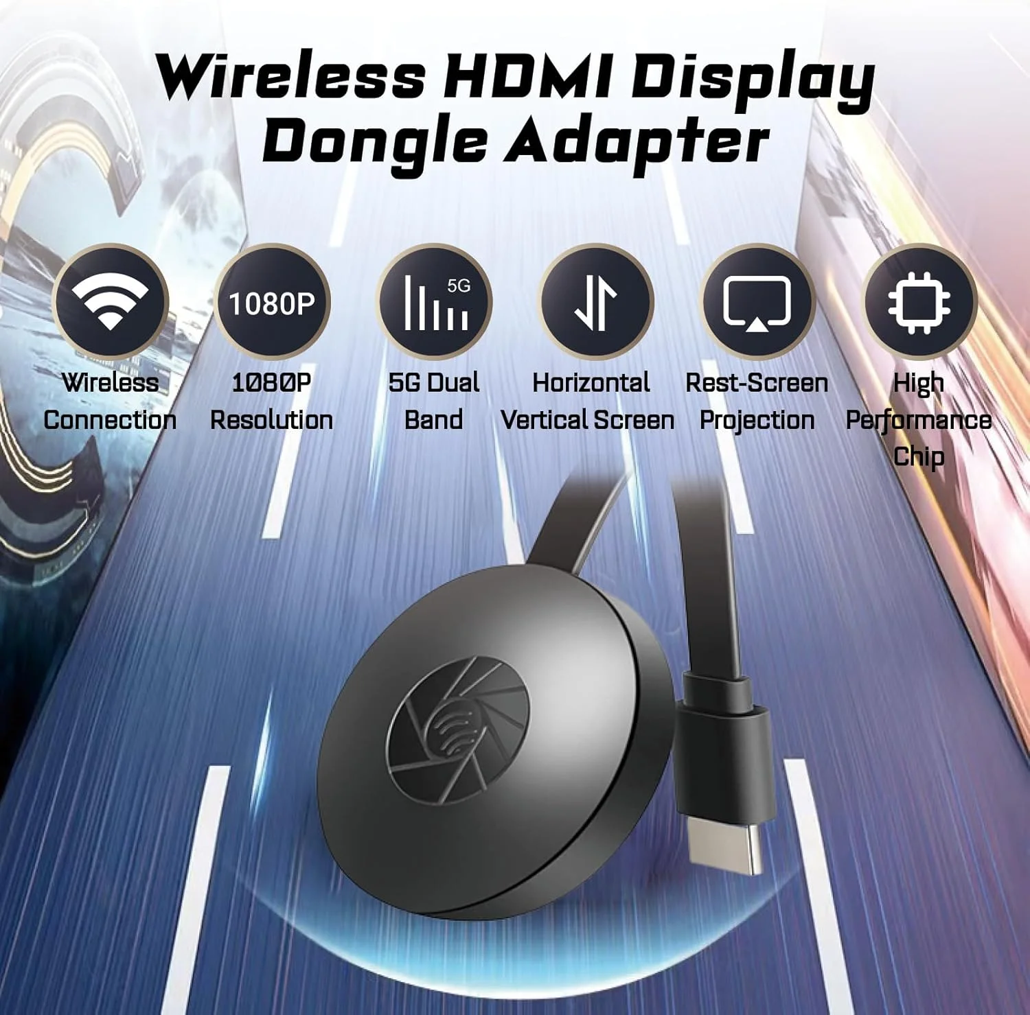 آداپتور دانگل نمایشگر، دانگل گیرنده مینی ویدئو 1080P HD، بدون تاخیر 5G دو بانده انتقال صفحه نمایش گوشی هوشمند به تلویزیون HD و پروژکتور، برای اندروید، برای iOS، برای ویندوز آداپتور دانگل نمایشگر، دانگل گیرنده مینی ویدئو 1080P HD، بدون تاخیر 5G دو بانده انتقال صفحه نمایش گوشی هوشمند به تلویزیون HD و پروژکتور، برای اندروید، برای iOS، برای ویندوز