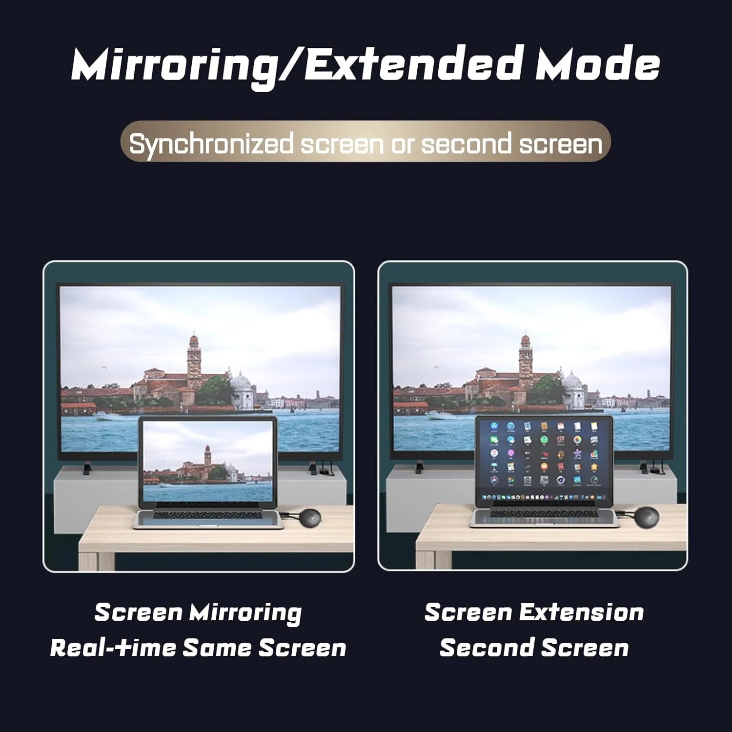 آداپتور دانگل نمایشگر، دانگل گیرنده مینی ویدئو 1080P HD، بدون تاخیر 5G دو بانده انتقال صفحه نمایش گوشی هوشمند به تلویزیون HD و پروژکتور، برای اندروید، برای iOS، برای ویندوز آداپتور دانگل نمایشگر، دانگل گیرنده مینی ویدئو 1080P HD، بدون تاخیر 5G دو بانده انتقال صفحه نمایش گوشی هوشمند به تلویزیون HD و پروژکتور، برای اندروید، برای iOS، برای ویندوز