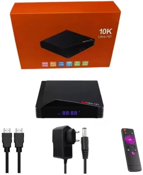 دستگاه اندروید باکس Derovan Ultra HD با اندروید 12.1 – رم 8 گیگابایت، حافظه 128 گیگابایت، پخش 6K/8K/10K، وای فای دو بانده و اترنت، اندروید تی وی
