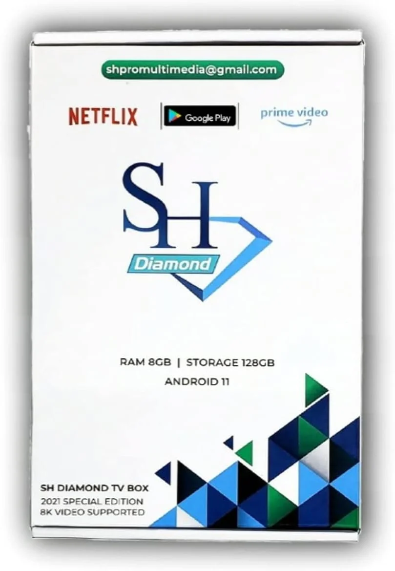 دستگاه تی وی باکس SH Diamond (8GB رم 128GB حافظه اندروید 11 5G)