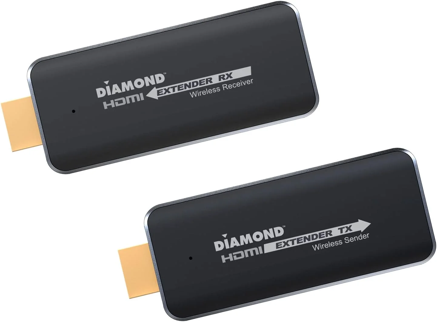 کیت توسعه دهنده بی سیم HDMI با USB Diamond Multimedia، فرستنده و گیرنده تلویزیون برای HD 1080p، پخش ویدئو و صدا از: لپ تاپ، کامپیوتر، ست باکس، رسیور ماهواره، Blu-ray، DVD، PS4، Xbox، مشکی