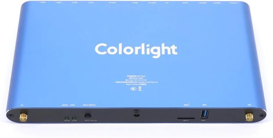 پخش کننده LED مدل COLORLIGHT A200 با سرویس ابری، 4G/5G، WIFI، کنترل WIFI هوشمند دستگاه، پخش رسانه همگام، حسگر خارجی، رسانه جاری