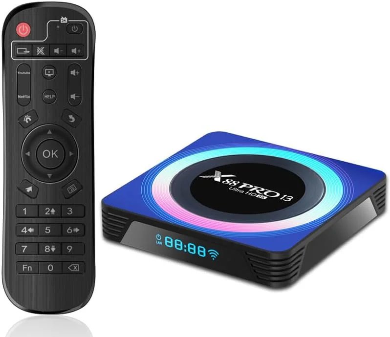 اندروید باکس CHROX مدل 13.0، ست تاپ باکس RK3528 چهار هسته ای 64 بیتی Cortex-A53 پشتیبانی از 4K/8K 3D وای فای 2.4/5.0 گیگاهرتز BT5.0 اترنت 10/100M HDMI 2.0 H.265 HDR اندروید باکس هوشمند، 4 گیگابایت + 32 گیگابایت