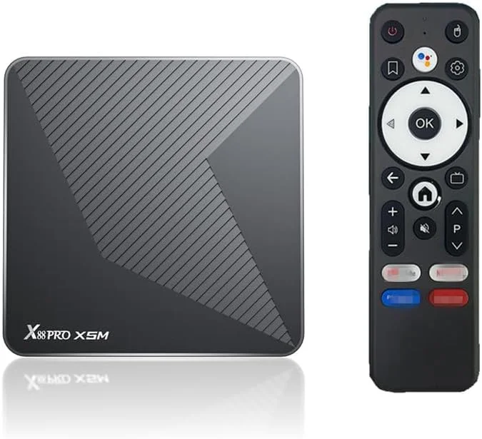 اندروید باکس CHROX با اندروید 14، پردازنده هشت هسته‌ای S905X5M، اترنت 10M/100M، وای‌فای 6، کیفیت 4K 8K HD، دوال وای‌فای 2.4G/5.8G، بلوتوث 5.0، USB 3.0، اندروید باکس هوشمند 3D H.265، با حافظه 4 گیگابایت + 32 گیگابایت