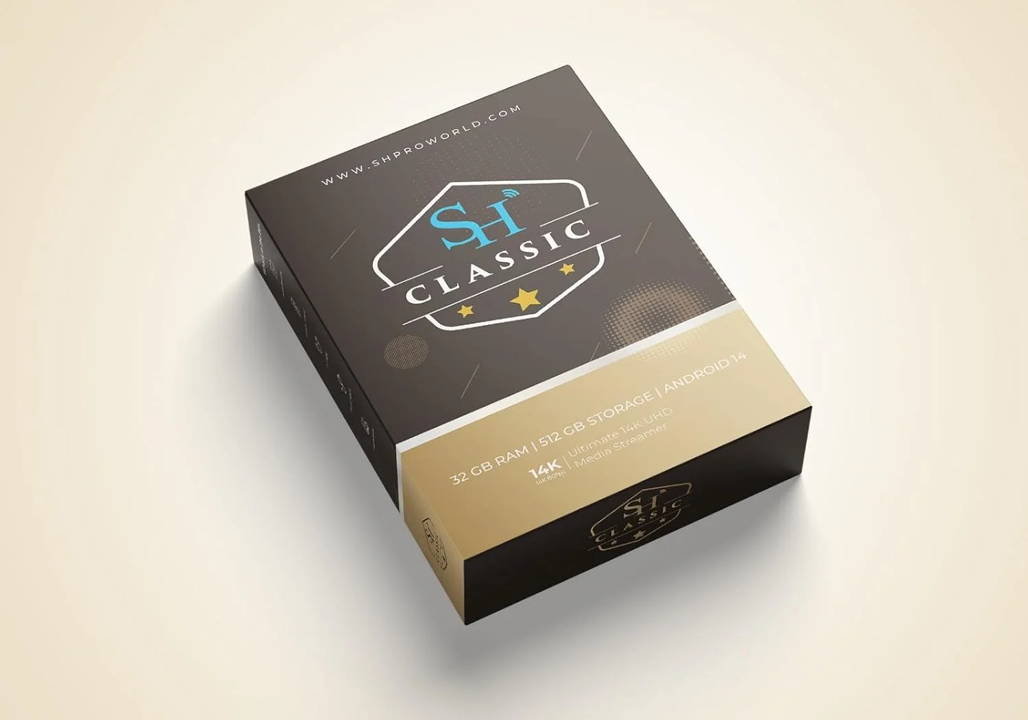 اندروید باکس تلویزیون SH Classic مدل 2025 (نسخه IPL 2025) اندروید 14 | رم 32 گیگابایت و رام 512 گیگابایت | کانال های رایگان 14K UHD نهایی