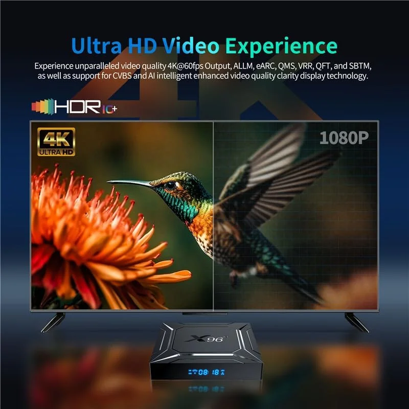 اندروید باکس 14.0 CHROX، پردازنده هشت هسته ای ARM Cortex-A55 وای فای 6 8K TV S-Stick، اندروید ست تاپ باکس برای وای فای + بلوتوث 5.0، مینی کیبورد بی سیم، 4 گیگابایت + 64 گیگابایت