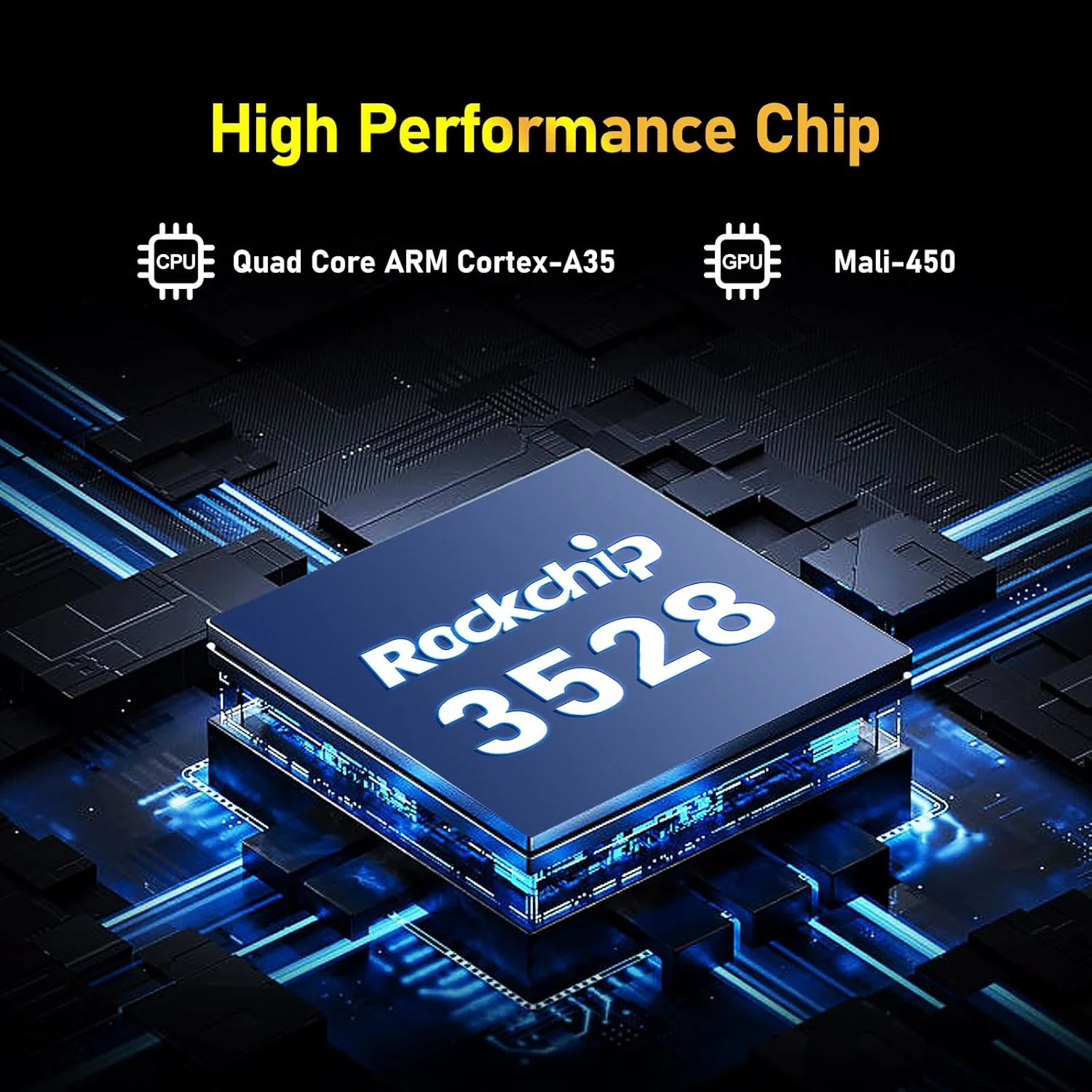 اندروید باکس 13.0 CHROX، ست تاپ باکس RK3528 چهار هسته ای 64 بیتی Cortex-A53 پشتیبانی از 4K/8K 3D وای فای 2.4/5.0 گیگاهرتز BT5.0 اترنت 10/100M HDMI 2.0 H.265 HDR اندروید باکس هوشمند، 2 گیگابایت + 16 گیگابایت