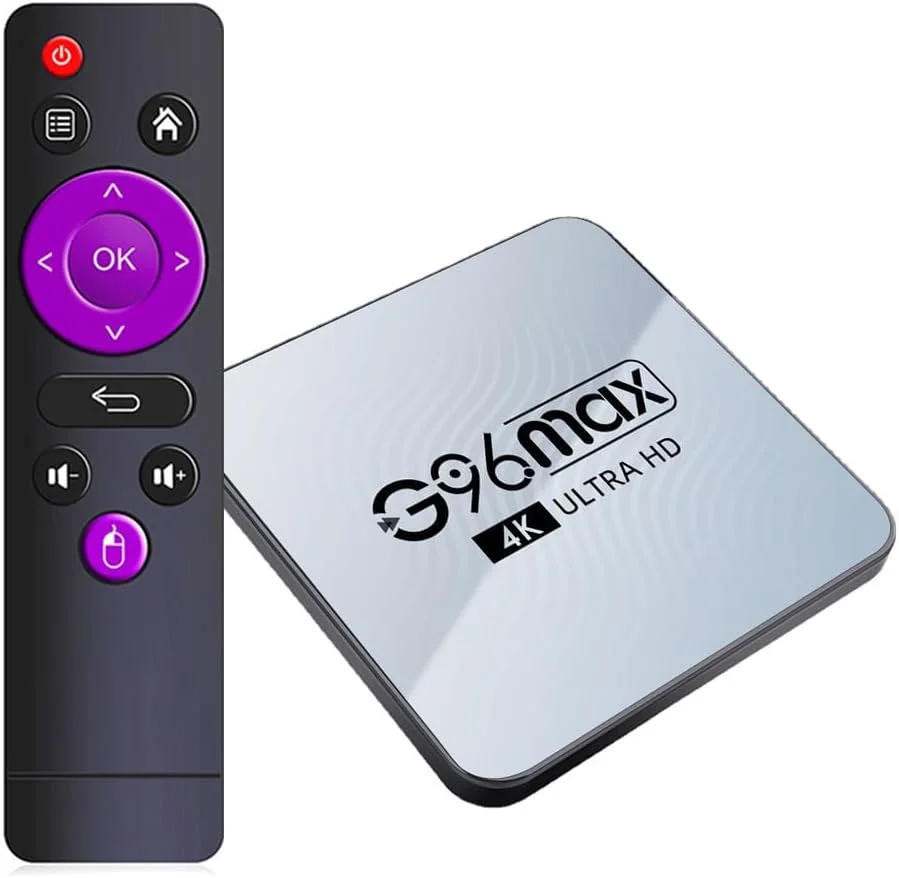 اندروید باکس هوشمند CHROX G96max TV Box Android 12.0، رم 4 گیگابایت، حافظه داخلی 128 گیگابایت، RK3318 BT5.0، ست تاپ باکس USB 2.0 Ultra HD 4K 6K HLG Mode HDR10+، وای فای دو بانده 2.4 5.8Ghz، اندروید تی وی باکس، 2GB+16GB