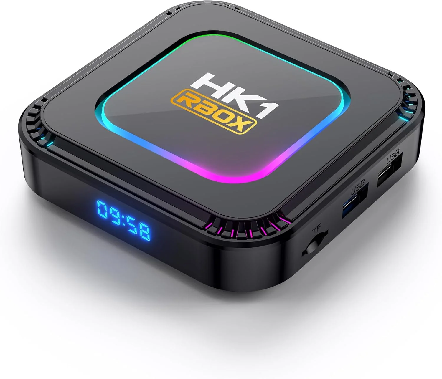 اندروید باکس CHROX با اندروید 13.0، مدل Hk1 Rbox K8 RK3528 چهار هسته‌ای، وای‌فای 6 دو بانده 2.4G/5.8G، اترنت 10/100M، بلوتوث 5.0، پخش کننده هوشمند خانگی 8K/4K HDR10+ Ultra HD USB3.0، با 4 گیگابایت رم + 128 گیگابایت حافظه داخلی