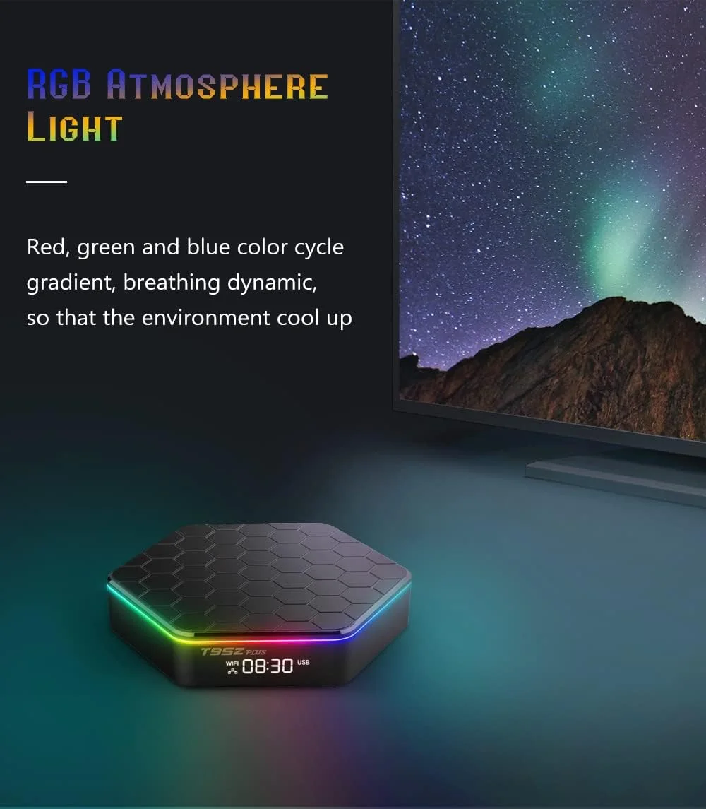 اندروید باکس هوشمند CHROX مدل Android 12.0، چهار هسته ای H618 64 بیتی Cortex-A53 Mali 450 MP2 GPU پشتیبانی از 4K 3D 2.4/5.0Ghz WIFI BT5.0 10/100M Ethernet DLNA USB 3.0 H.265، 4 گیگابایت + 32 گیگابایت