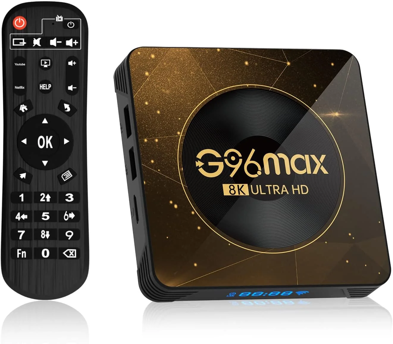 اندروید باکس CHROX Android 13.0 TV Box مدل G96MAX A13 Smart TV Box با 4 گیگابایت رم و 64 گیگابایت رام، پردازنده Rockchip RK3528، وای فای دو بانده 2.4G/5G، پخش کننده رسانه ای 4K/8K Ultra HD H.265، ست تاپ باکس، 2gb+16gb