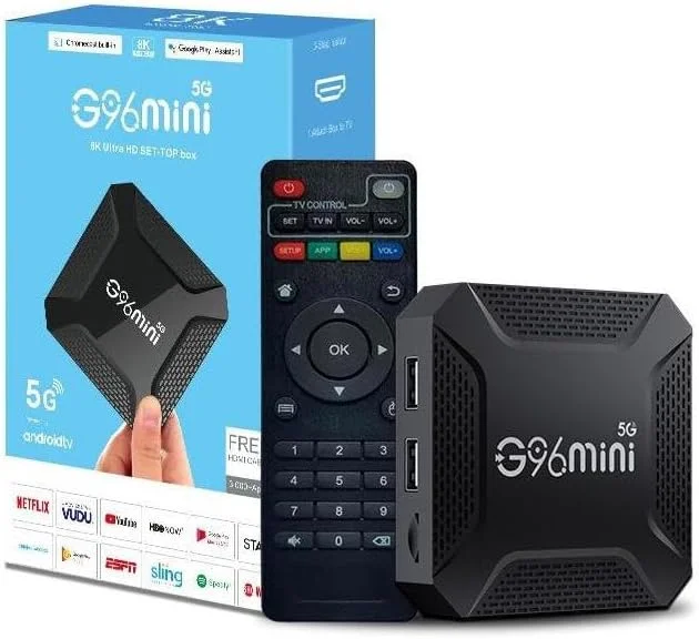 باکس اندروید تی وی CHROX نسخه 13.0، ست تاپ باکس 2023 مدل G96mini با 4 گیگابایت رم و 64 گیگابایت حافظه داخلی، پردازنده چهار هسته ای RK3528، وای فای دوگانه 2.4 گیگاهرتز/5 گیگاهرتز، 3D 4K HDR10+ بلوتوث 4.0، باکس هوشمند اندروید، 2 گیگابایت رم + 16 گیگابایت حافظه داخلی