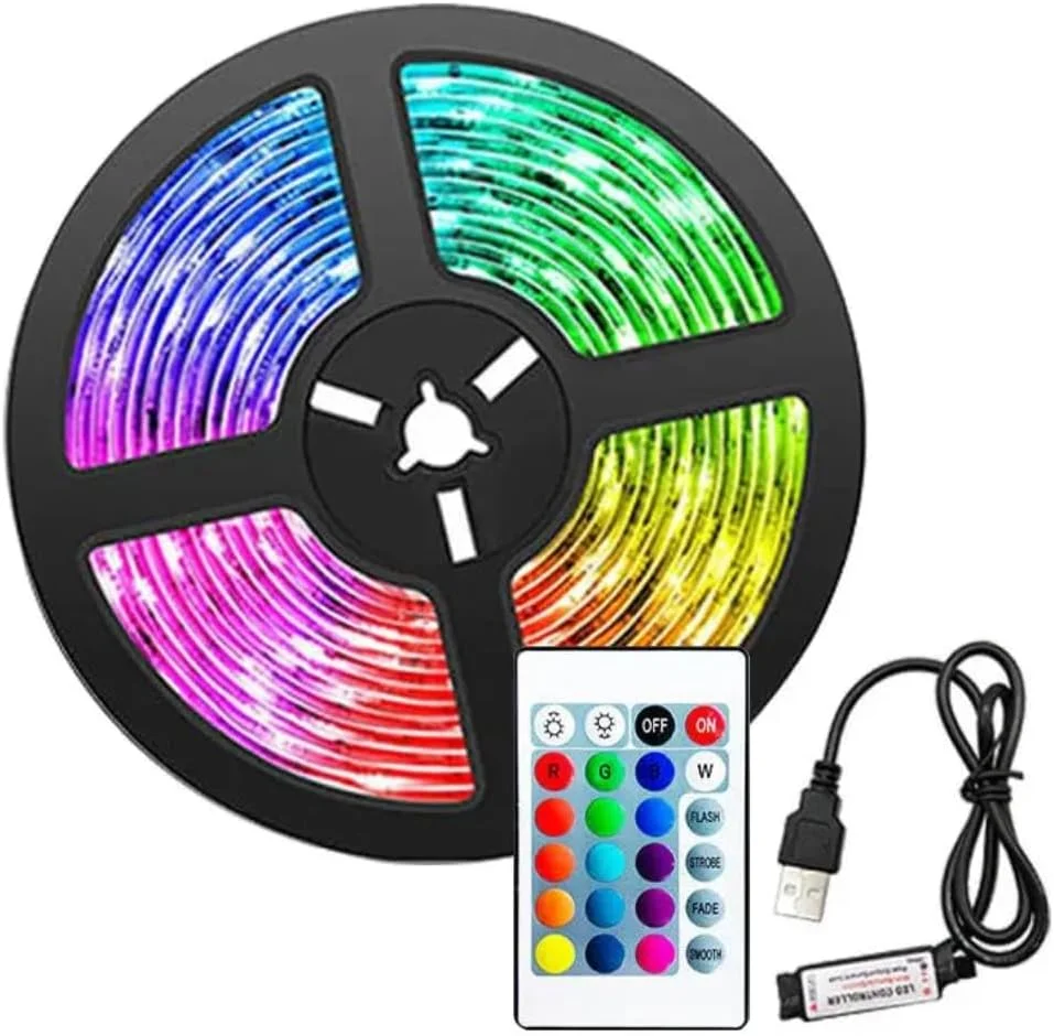 (1 متر) با نوار نور LED RGB، هر گوشه از خانه خود را به یک اثر هنری جادویی تبدیل کنید، هر لحظه را در خانه خود پر از رنگ و زندگی کنید، برای پشت تلویزیون، در هتل ها و مهمانی ها