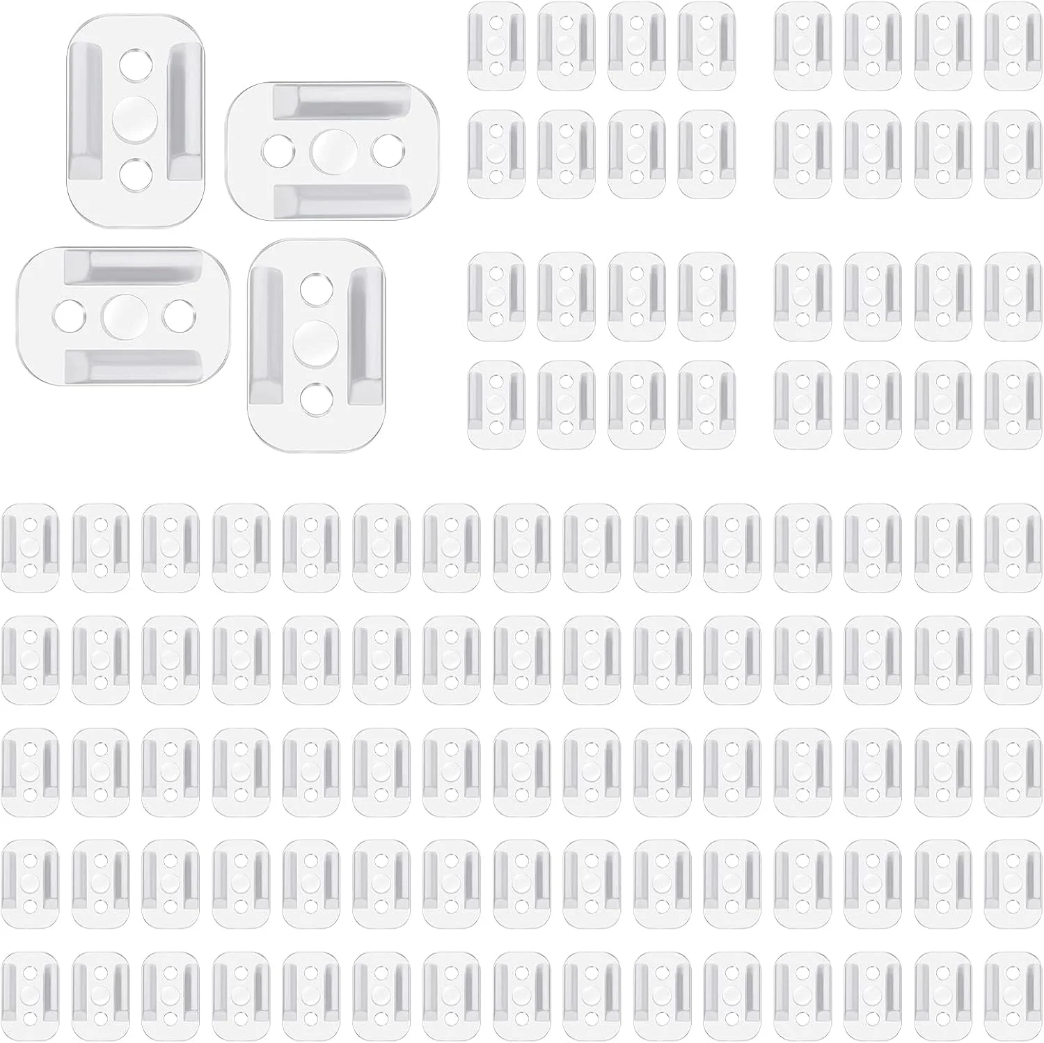 گیره نصب چراغ نئون LED تریفی، 200 عدد، اتصالات نصب نوار نئون 6x12 میلی متر، لوازم جانبی گیره های ثابت برای روشنایی نوار نئون سیلیکونی، بادوام و آسان برای استفاده، ایده آل برای ساخت علائم نئون