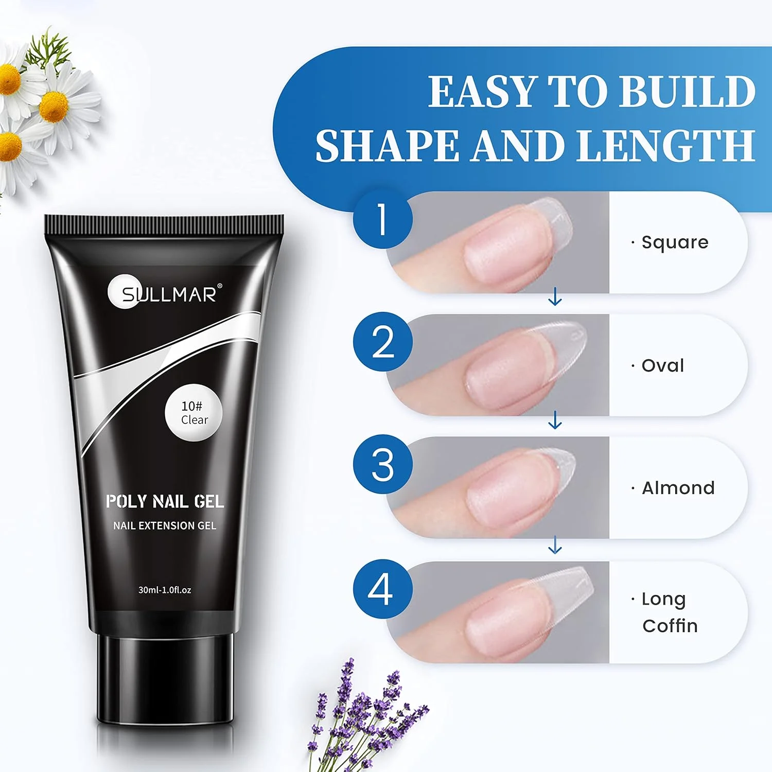 کیت ژل پلی ناخن شفاف SULLMAR 30ml، ژل سازنده ناخن، ژل پلی اکستنشن ناخن، طراحی هنر ناخن، رنگ های ژل پلی ناخن با برس ناخن، 40 عدد فرم دوگانه برای کیت ناخن برای خانه و DIY کیت ژل پلی ناخن شفاف SULLMAR 30ml، ژل سازنده ناخن، ژل پلی اکستنشن ناخن، طراحی هنر ناخن، رنگ های ژل پلی ناخن با برس ناخن، 40 عدد فرم دوگانه برای کیت ناخن برای خانه و DIY