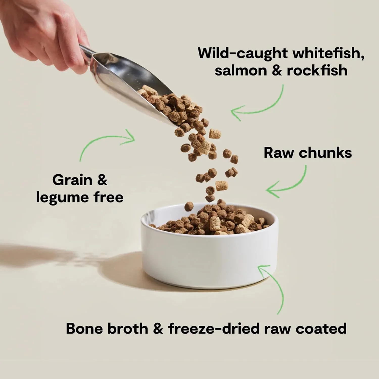 غذای خشک سگ بدون غلات اوپن فارم RawMix، کیبل غنی از پروتئین پوشیده شده با آب قلم با تکه های خام خشک شده، ماهی سالمون، ماهی سفید و راک فیش، دستور پخت اقیانوس وحشی، کیسه 3.5 پوندی