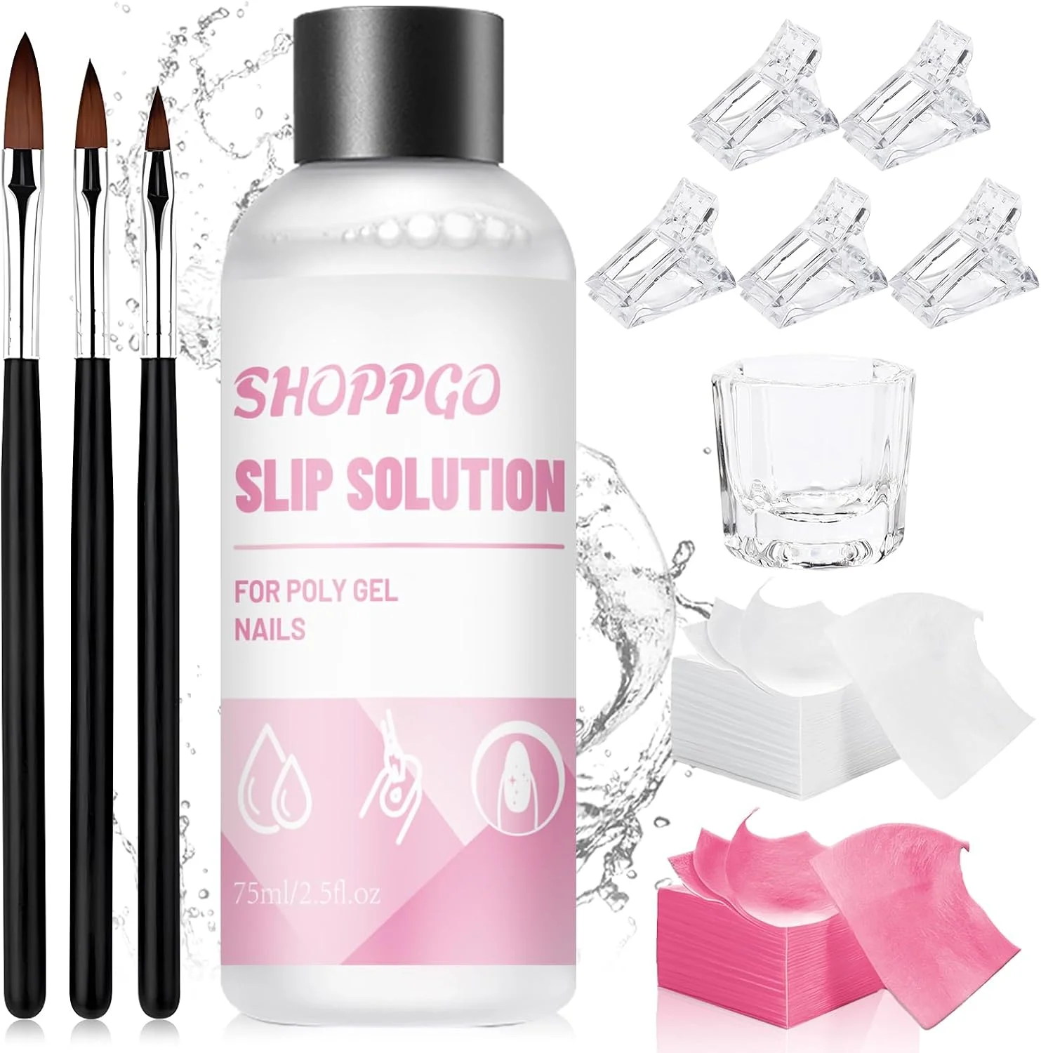 محلول لغزنده پلی ژل SHOPPGO، کیت محلول لغزنده پلی ژل ناخن، محلول لغزنده مایع پلی ژل ناخن 75 میلی لیتر، 5 عدد گیره نوک ناخن، 3 عدد برس ناخن، 1 عدد فنجان کریستالی، 100 عدد برگه تمیز کننده محلول لغزنده پلی ژل SHOPPGO، کیت محلول لغزنده پلی ژل ناخن، محلول لغزنده مایع پلی ژل ناخن 75 میلی لیتر، 5 عدد گیره نوک ناخن، 3 عدد برس ناخن، 1 عدد فنجان کریستالی، 100 عدد برگه تمیز کننده