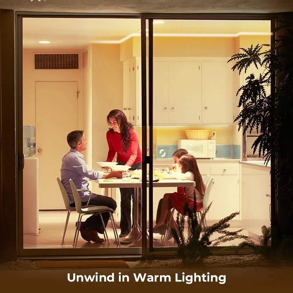 چراغ نواری ال ای دی سفید گرم Govee، 300 ال ای دی روشن، نوار نور 16.4 فوتی 3000K با قابلیت تنظیم نور با جعبه کنترل، چراغ های ال ای دی برای اتاق خواب، کابینت آشپزخانه، اتاق نشیمن، آداپتور دارای لیست ETL