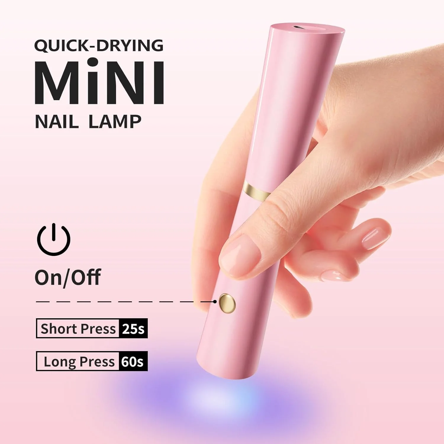 چراغ قوه UV کوچک دستی NALACAL برای ناخن های ژلی، چراغ ناخن LED بی سیم قابل حمل، خشک کن ناخن برای خشک کردن لاک ژل، چراغ قوه USB طراحی ناخن، برای مانیکور DIY خانگی (صورتی) چراغ قوه UV کوچک دستی NALACAL برای ناخن های ژلی، چراغ ناخن LED بی سیم قابل حمل، خشک کن ناخن برای خشک کردن لاک ژل، چراغ قوه USB طراحی ناخن، برای مانیکور DIY خانگی (صورتی)
