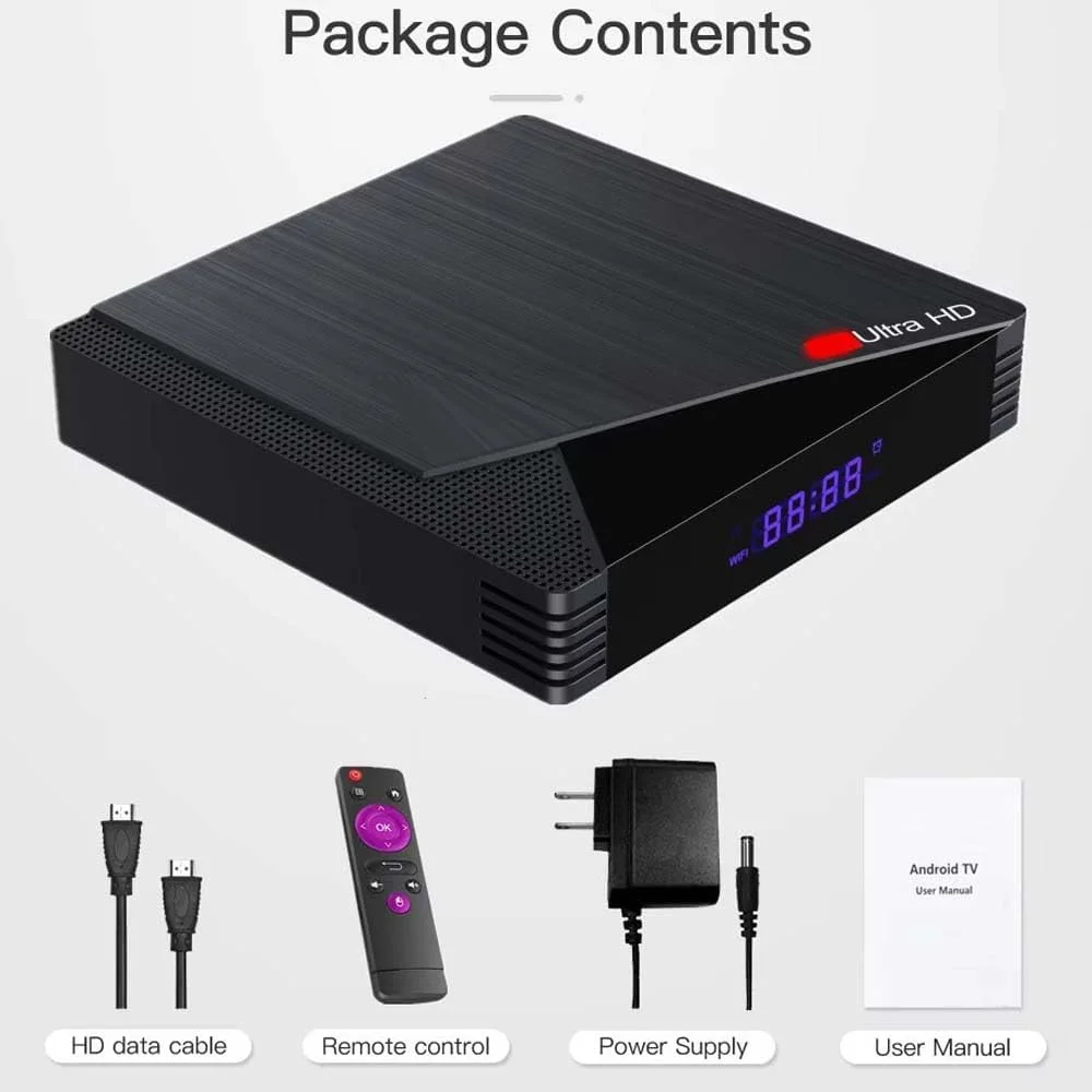جعبه کامپیوتر هوشمند اندروید 12.1، 8 گیگابایت رم 128 گیگابایت رام، 8K Ultra HD، WiFi 6، بلوتوث 5.2 صدا
