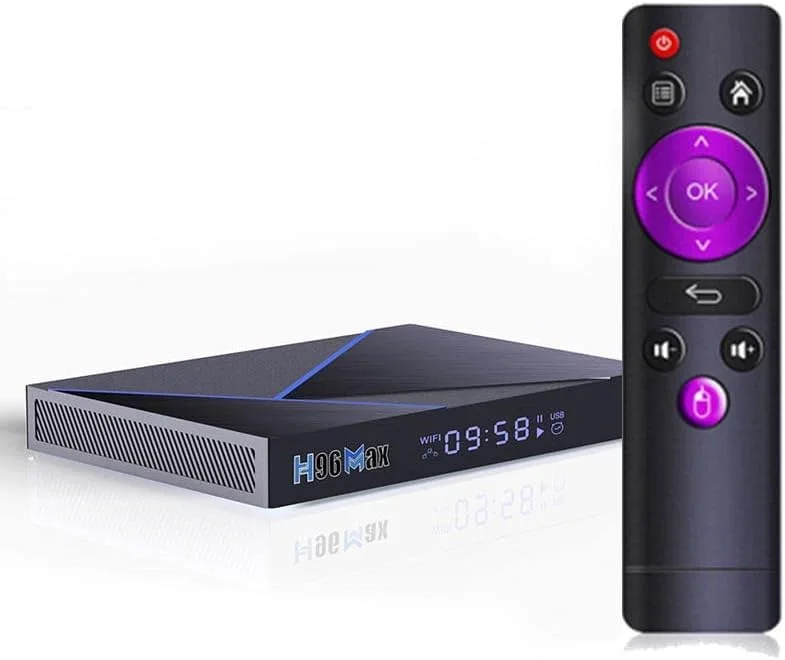 اندروید باکس 12.0، رام 8 گیگابایتی، رام 64 گیگابایتی RK3356 چهار هسته ای 64 بیتی ARM Cortex-A53، وای فای دو بانده 2.4/5.8G، LAN 10-1000M BT4.1 H.265 UHD 4K / 8K ست تاپ باکس، 8 گیگابایت + 64 گیگابایت