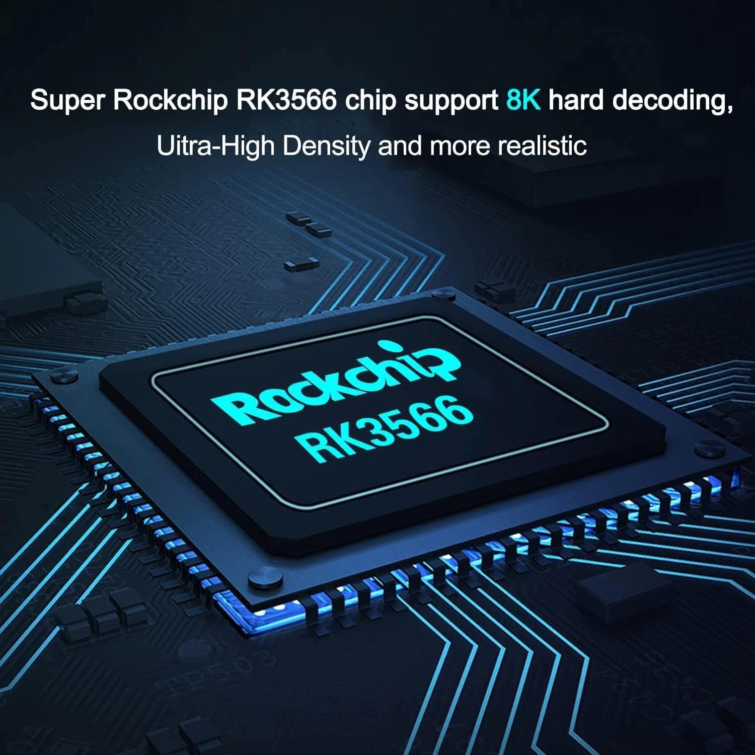 اندروید 11.0 باکس هوشمند تلویزیون 8 گیگابایت رم 128 گیگابایت رام RK3566 چهار هسته ای 64 بیتی Cortex-A55 پشتیبانی از 2.4G/5G وای فای دوگانه اترنت 1000M LAN 8K/4K UHD بلوتوث 4.2 ست تاپ باکس، 8gb+64gb