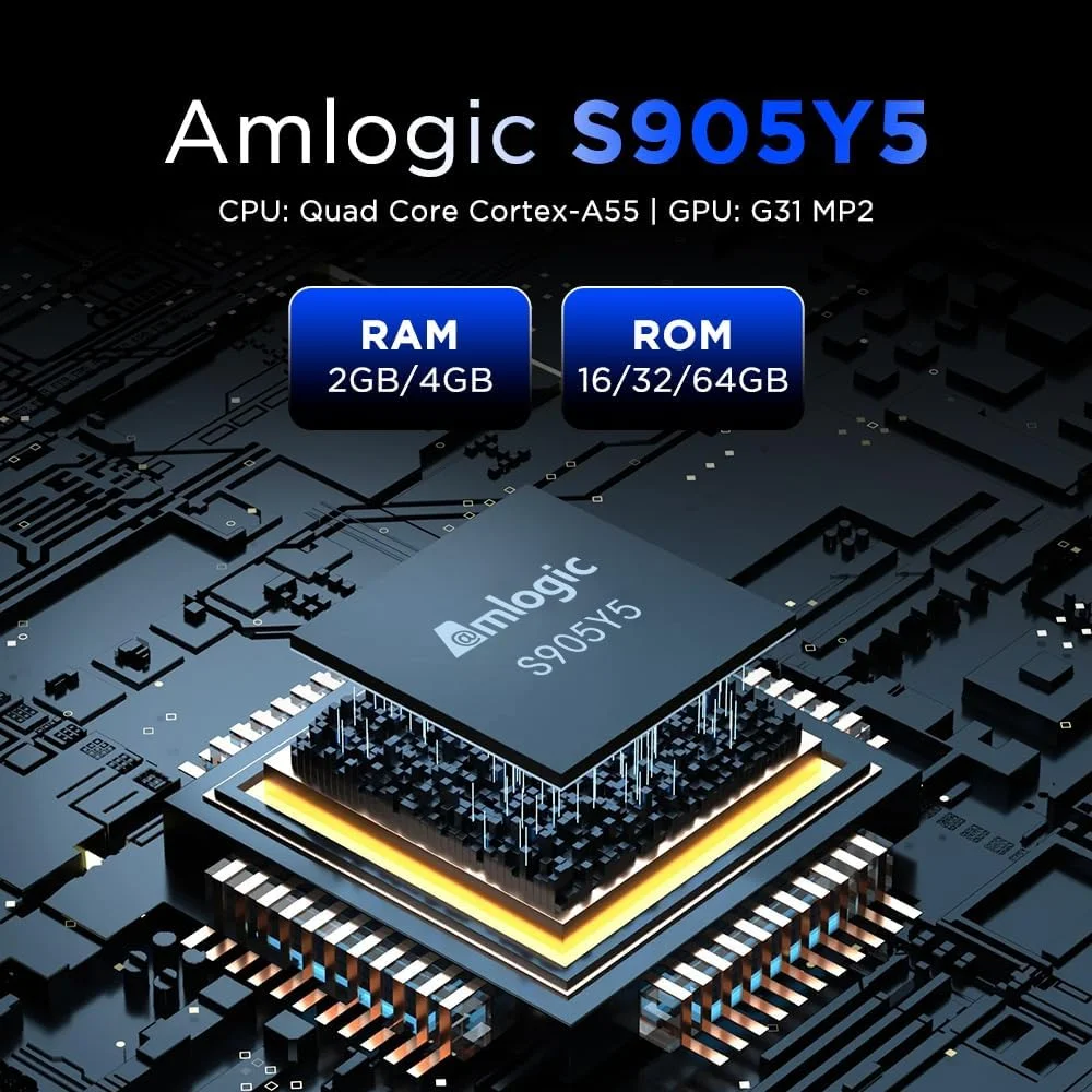 اندروید باکس Tanix TX5 Android 14.0، چهار هسته‌ای، رم 2 گیگابایت، حافظه داخلی 16 گیگابایت، وای فای دو بانده WiFi6، بلوتوث 5.0، کیفیت 4K 6k AV1 Ultra HD، کنترل صوتی، دو لانچر