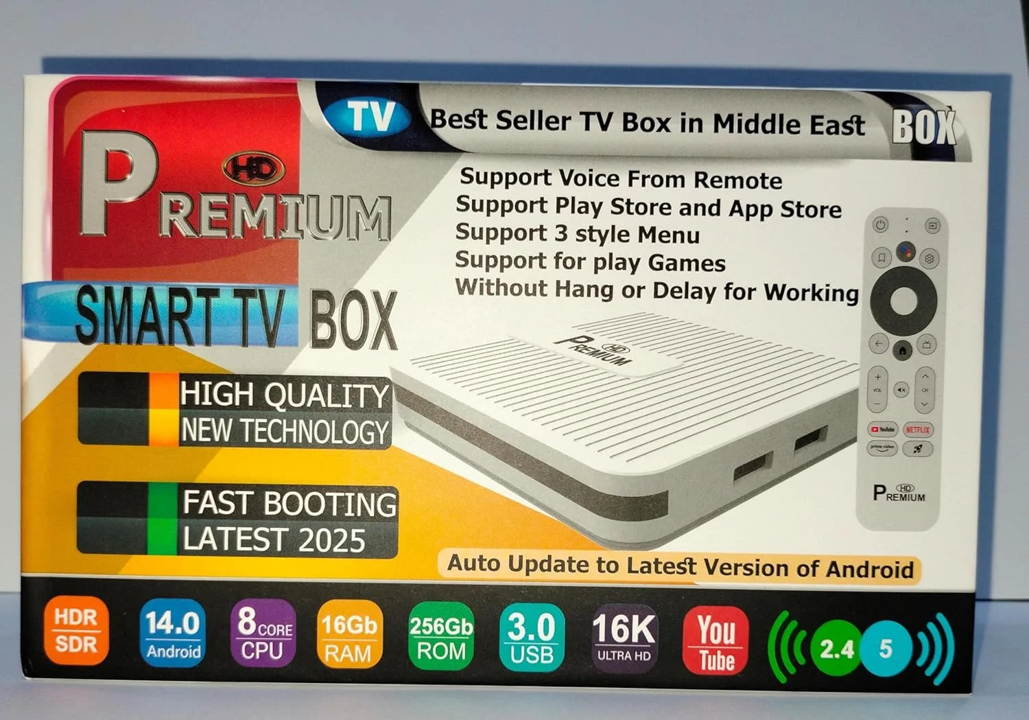 اندروید تی وی باکس پریمیوم HD X120-2025 | پخش کننده HD اندروید 14 | ست تاپ باکس تلویزیون اینترنتی