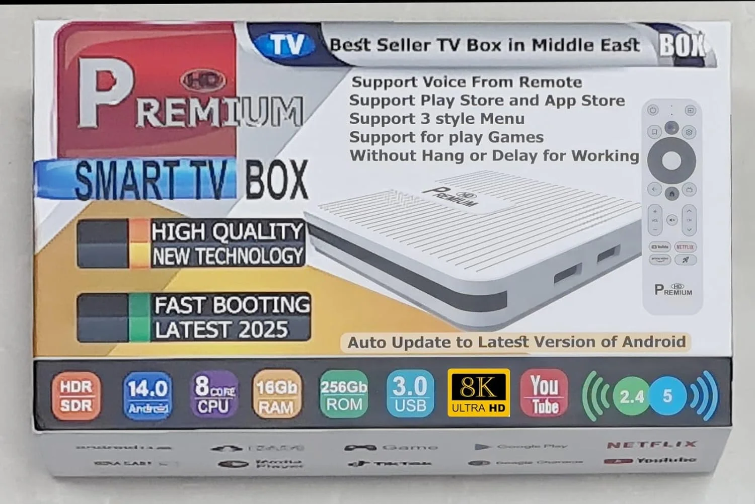 اندروید تی وی باکس پریمیوم HD X120-2025 | پخش کننده HD اندروید 14 | ست تاپ باکس تلویزیون اینترنتی