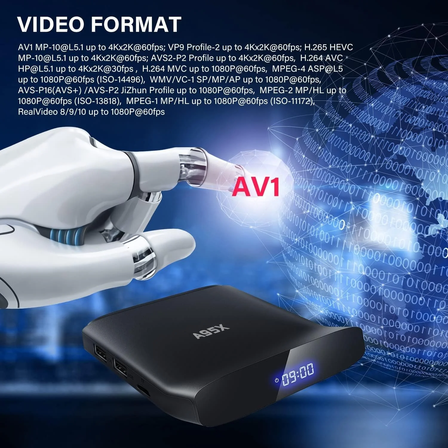 اندروید باکس 2022 مدل 11.0، مدیا پلیر 4K اندروید باکس با 4 گیگابایت رم و 64 گیگابایت رام با پردازنده چهارهسته‌ای S905W2، پشتیبانی از وای‌فای دو بانده 2.4G / 5G، بلوتوث 4.2 / 3D / H.265 ست تاپ باکس، 4 گیگابایت + 32 گیگابایت