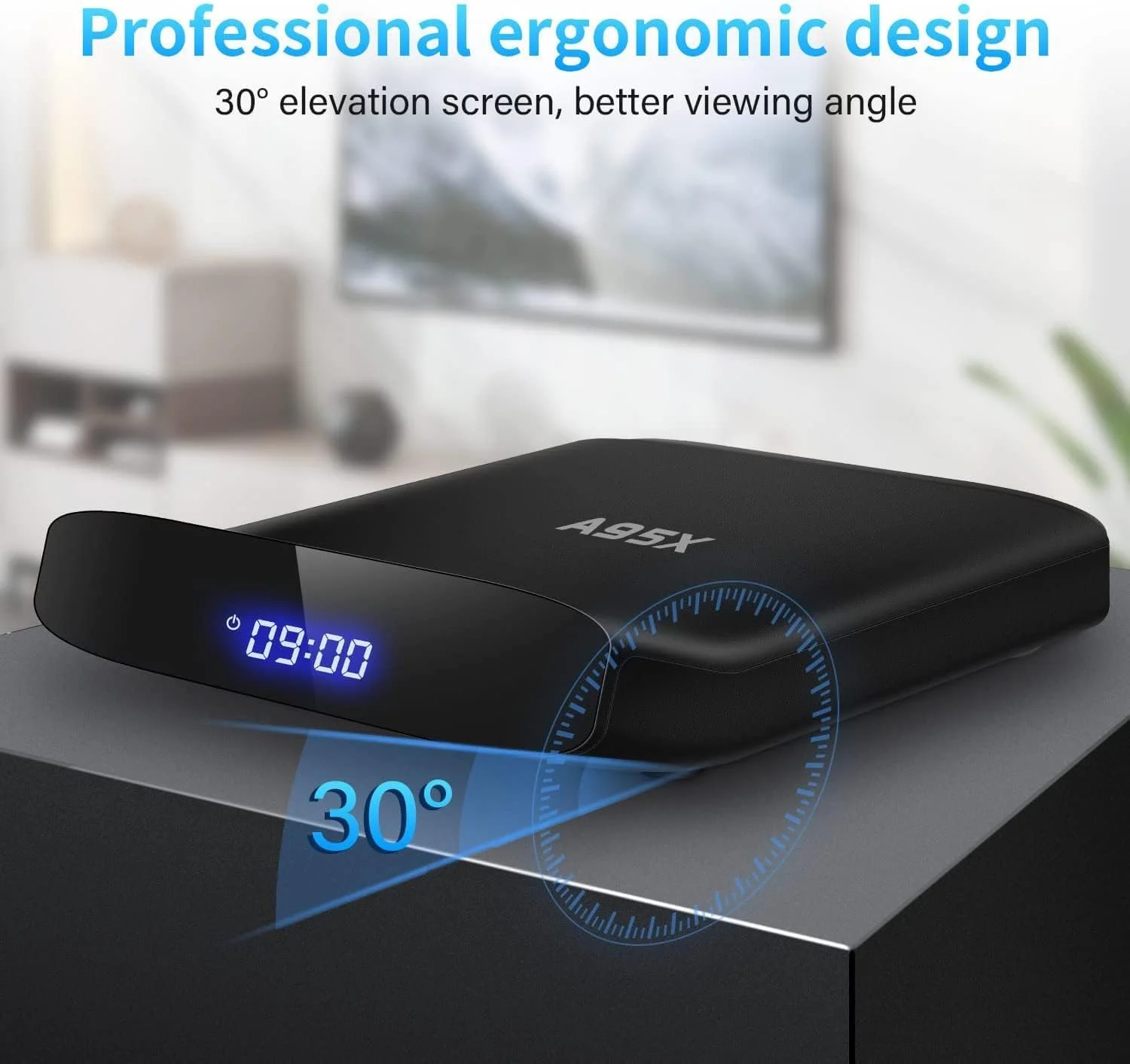 اندروید باکس 2022 مدل 11.0، مدیا پلیر 4K اندروید باکس با 4 گیگابایت رم و 64 گیگابایت رام با پردازنده چهارهسته‌ای S905W2، پشتیبانی از وای‌فای دو بانده 2.4G / 5G، بلوتوث 4.2 / 3D / H.265 ست تاپ باکس، 4 گیگابایت + 32 گیگابایت