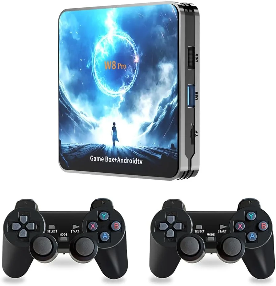 سیستم دوگانه بازی و اندروید تی وی W8 PRO | 30,000 بازی | اندروید 14.0 تی وی باکس