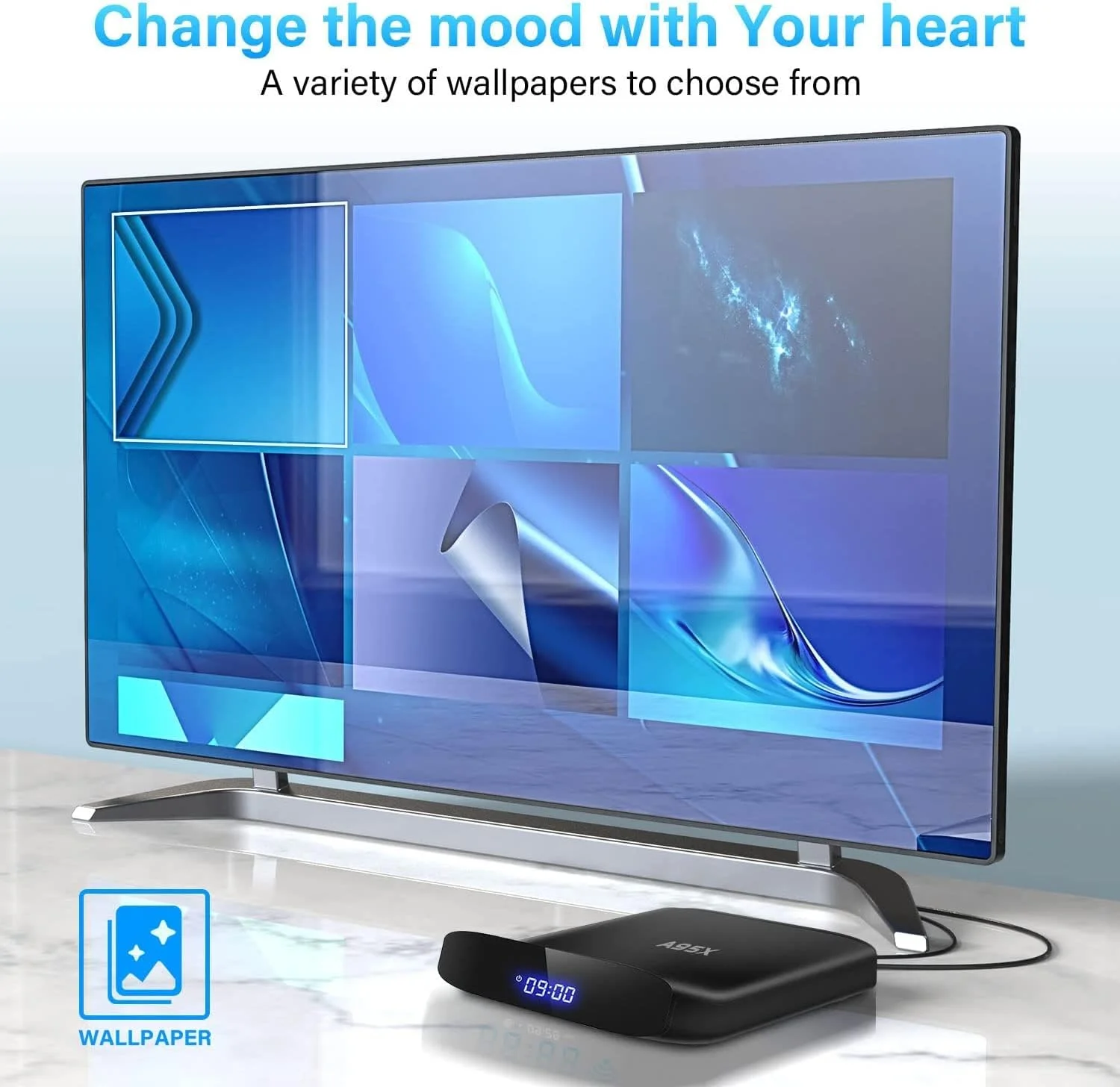 اندروید باکس 2022 مدل 11.0، مدیا پلیر 4K اندروید باکس با 4 گیگابایت رم و 64 گیگابایت رام با پردازنده چهارهسته‌ای S905W2، پشتیبانی از وای‌فای دو بانده 2.4G / 5G، بلوتوث 4.2 / 3D / H.265 ست تاپ باکس، 4 گیگابایت + 32 گیگابایت