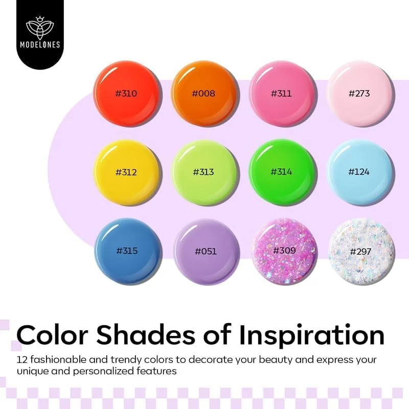 ست ژل پلی ناخن مدلونز، 12 رنگ رنگین کمانی تابستانی روشن نئونی برای اکستنشن ناخن ست ژل پلی ناخن مدلونز، 12 رنگ رنگین کمانی تابستانی روشن نئونی برای اکستنشن ناخن