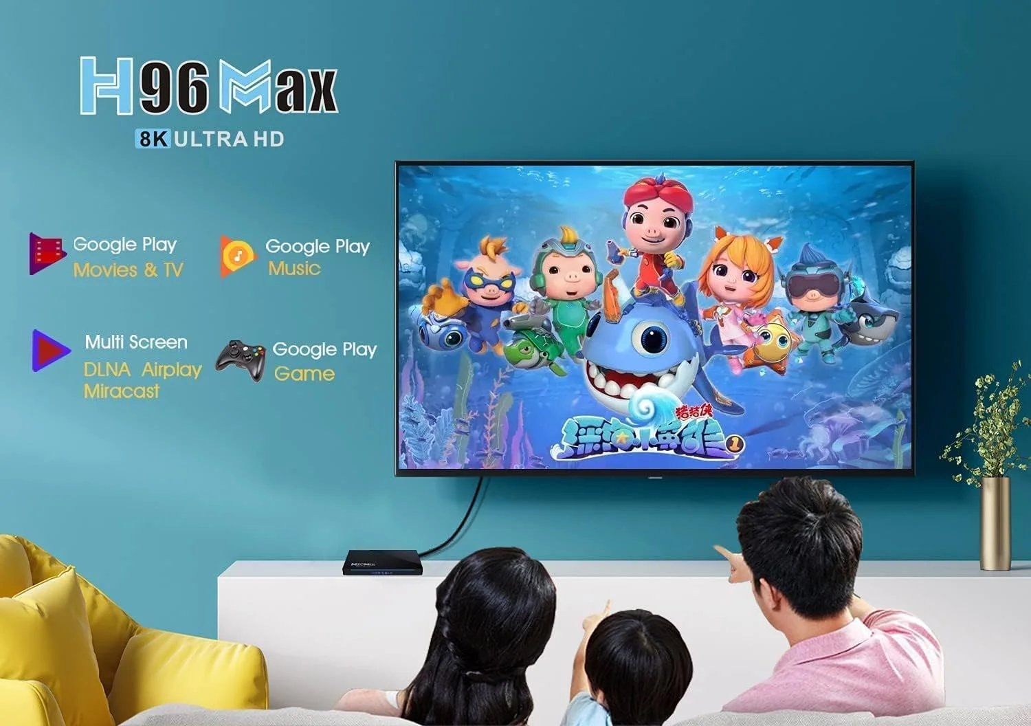 اندروید 11 تی وی باکس 8 گیگابایت رم 128 گیگابایت رام چیپست RK3566 اسمارت ست تاپ باکس دارای وای فای 2.4G/5G و بلوتوث 4.2 داخلی، پخش کننده رسانه پشتیبانی از ویدیوهای 3D 4K UHD ست تاپ باکس، 8 گیگابایت + 64 گیگابایت