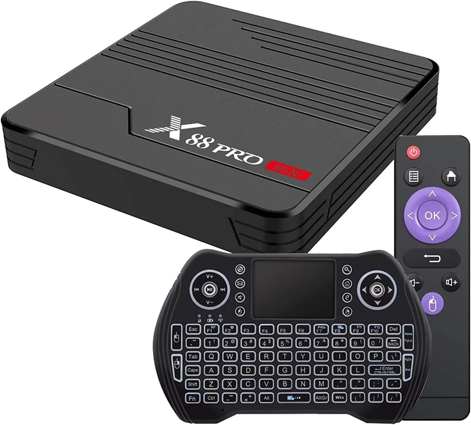 اندروید باکس 10.0، رم 4 گیگابایت حافظه 32 گیگابایت، اندروید باکس هوشمند Amlogic S905X3 64-Bit Quad Core ARM Cortex A55 CPU/Dual Wifi 2.4/5Ghz BT4.0، پشتیبانی از 8K 3D/H.265