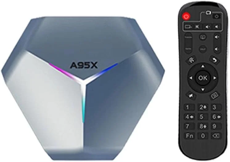 اندروید باکس 11.0، 4 گیگابایت رم + 128 گیگابایت رام Amlogics905x4 چهار هسته ای 64 بیتی ARM با وای فای 2.4G اترنت 100/1000M، پشتیبانی از H.265/3D/8K Ultra HD/BT 5.0/HDMI 2.0 اندروید باکس هوشمند، 4 گیگابایت + 64 گیگابایت