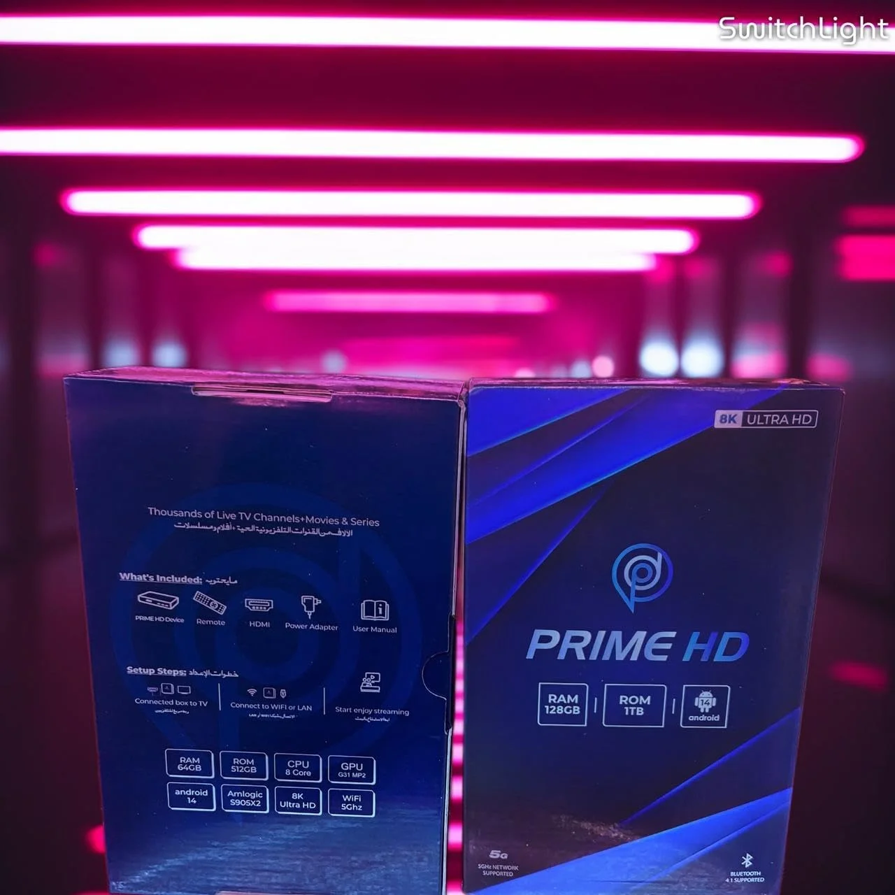 اندروید باکس 5G Pro با اندروید 14، رم 128 گیگابایت، حافظه داخلی 1 ترابایت، کیفیت 4K، HDMI و Wi-Fi