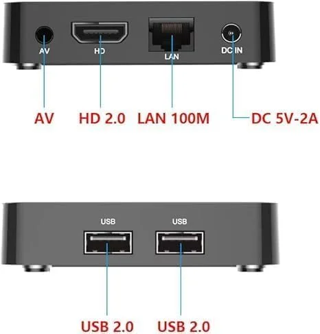 اندروید باکس هوشمند 4K با اندروید 10.0 – مدیا پلیر Allwinner H313 با ریموت کنترل صوتی، 2 گیگابایت رم، 8 گیگابایت حافظه | پشتیبانی از پخش 8K UHD و اتصال اترنت