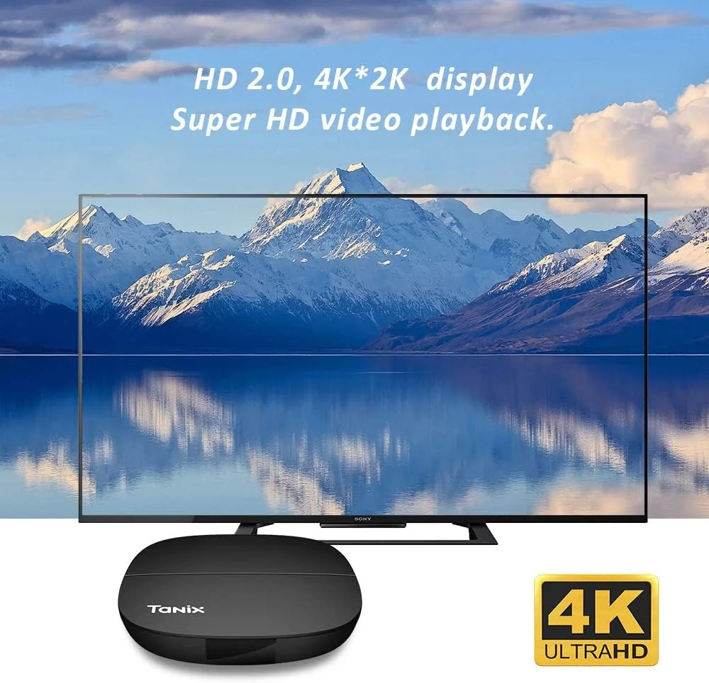 اندروید باکس تلویزیون AMITVA نسخه 10.0، اسمارت تی وی باکس 2 گیگابایت رم 16 گیگابایت حافظه داخلی، پشتیبانی از وای فای 2.4G 5.8G، بلوتوث 5.0، اترنت LAN، ویدیوهای 3D 4K، پخش کننده اندروید تی وی، گوگل مینی پی سی ست تاپ باکس تلویزیون