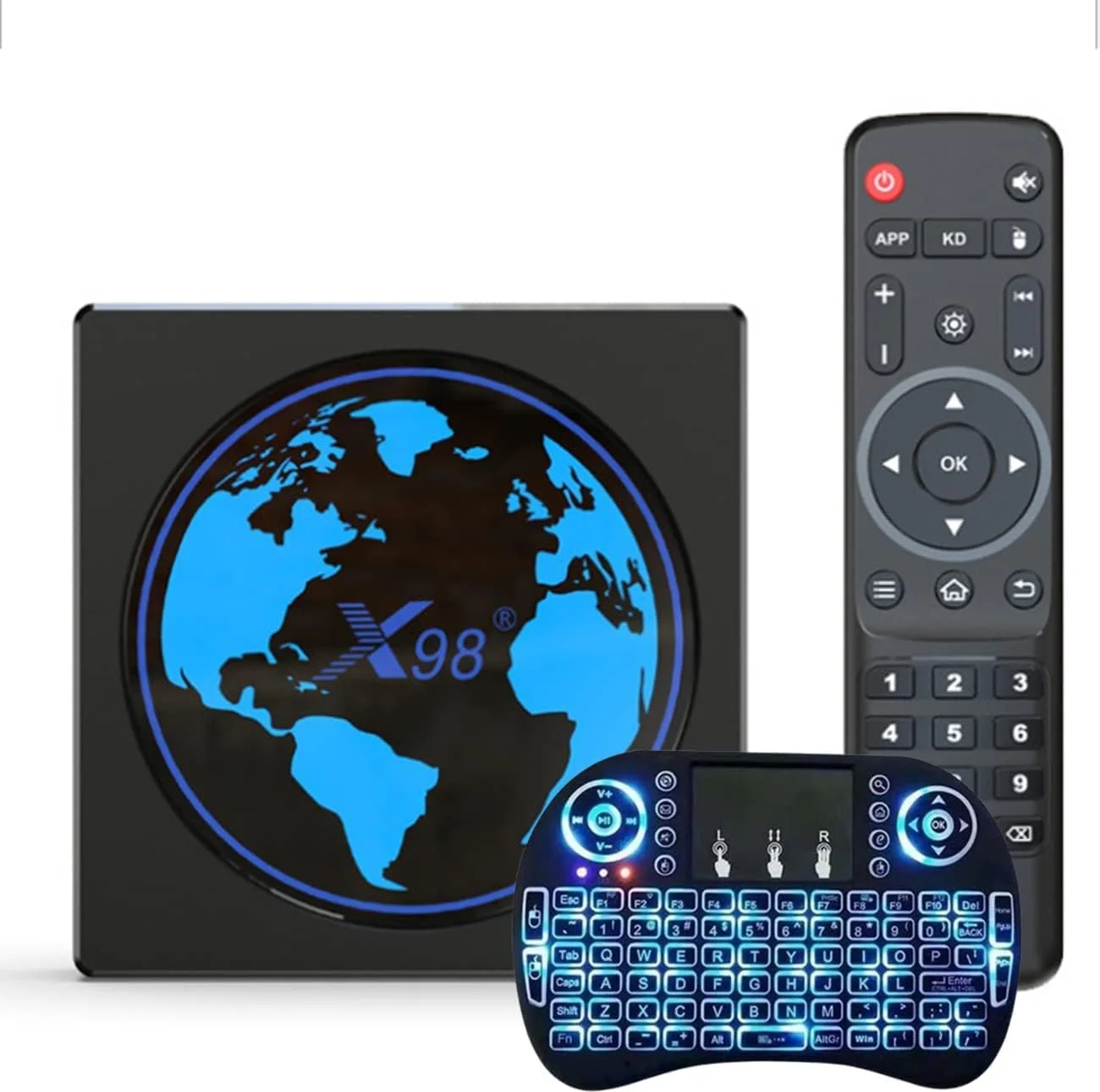 اندروید باکس تلویزیون AMITVA مدل 11.0، رم 4 گیگابایت، حافظه داخلی 64 گیگابایت، پردازنده چهارهسته‌ای S905W2 64 بیتی، پشتیبانی از وای‌فای دوگانه 2.4G+5G، بلوتوث 4.0، USB 3.0، کیفیت تصویر فوق‌العاده 3D 4K، اندروید باکس هوشمند تلویزیون به همراه مینی کیبورد بی‌سیم، 4 گیگابایت + 32 گیگابایت