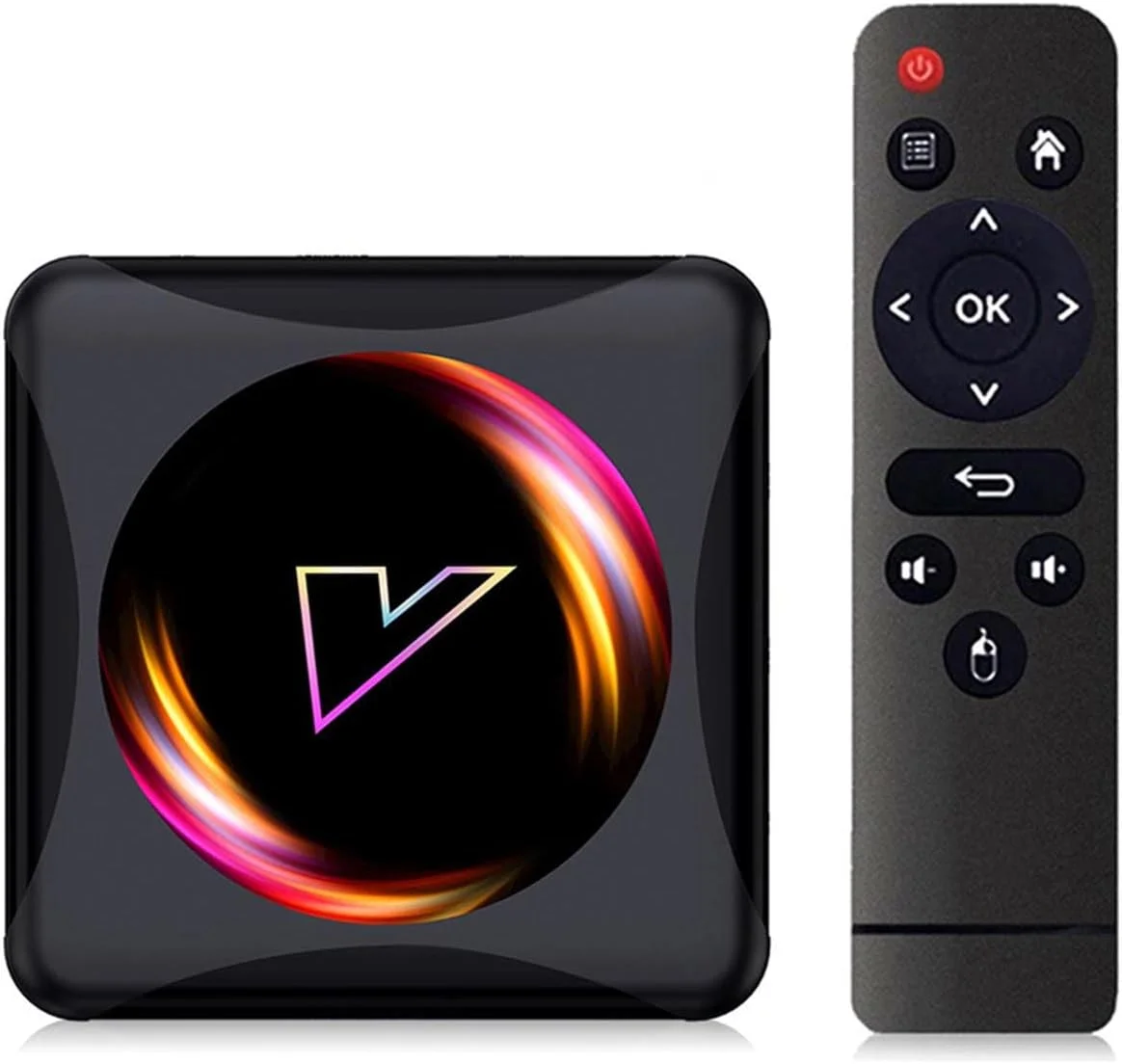 اندروید باکس AMITVA مدل Android 11.0، Vontar Z5 Tvbox با پردازنده چهار هسته ای RK3318، رم 4GB و حافظه داخلی 64GB، پخش کننده رسانه هوشمند اندروید، پشتیبانی از USB 3.0 / 3D / 4K H.265 / 2.4G Wifi