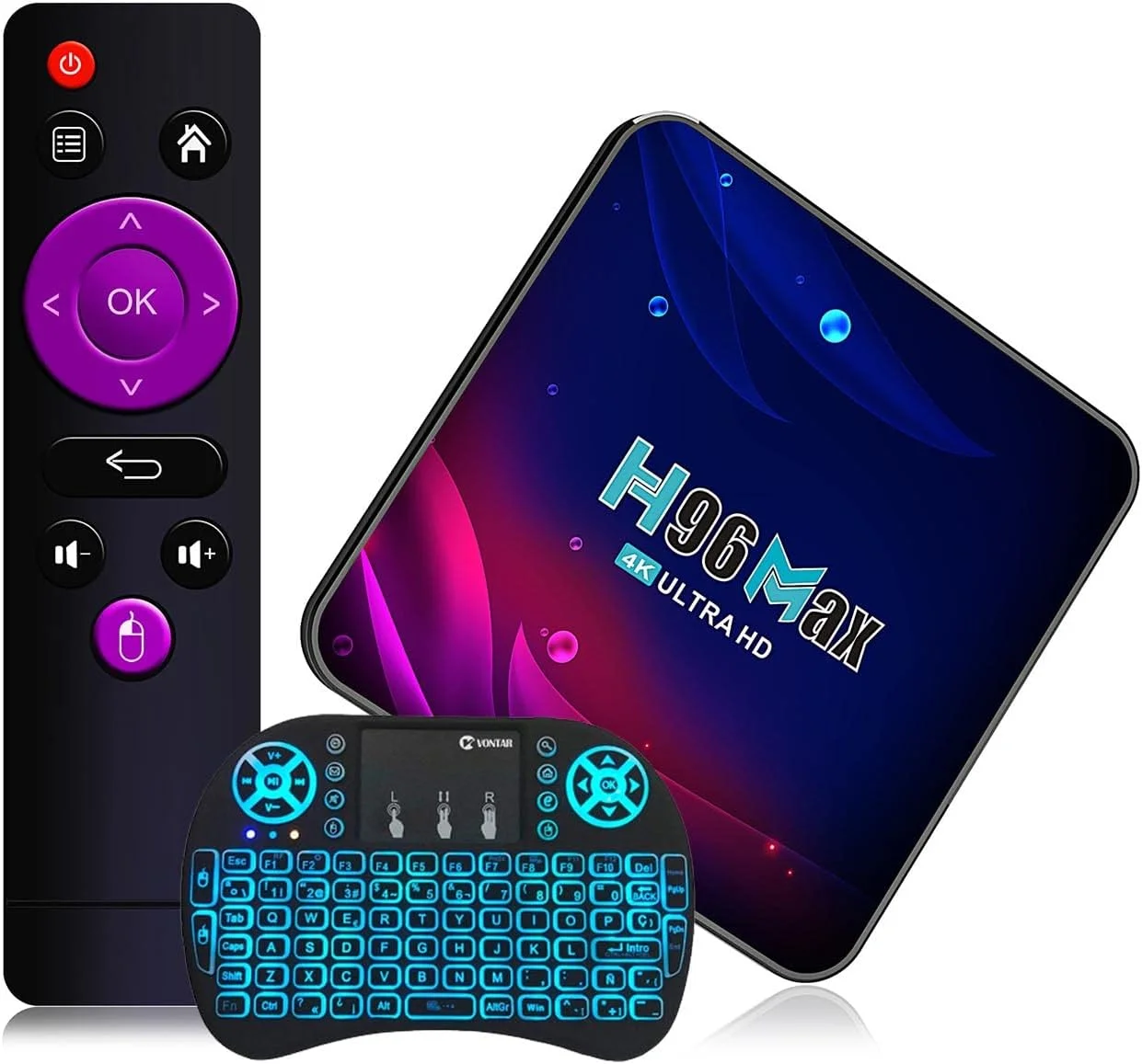 اندروید باکس AMITVA مدل TV Box Android 11.0، H96 MAX V11 اسمارت تی وی باکس RK3318 چهار هسته ای ARM Cortex-A53 CPU USB 2.0 Ultra HD 4K HDR دو بانده Wifi 2.4 5.8Ghz BT 5.0 ست تاپ باکس، 4 گیگابایت رم + 64 گیگابایت حافظه داخلی